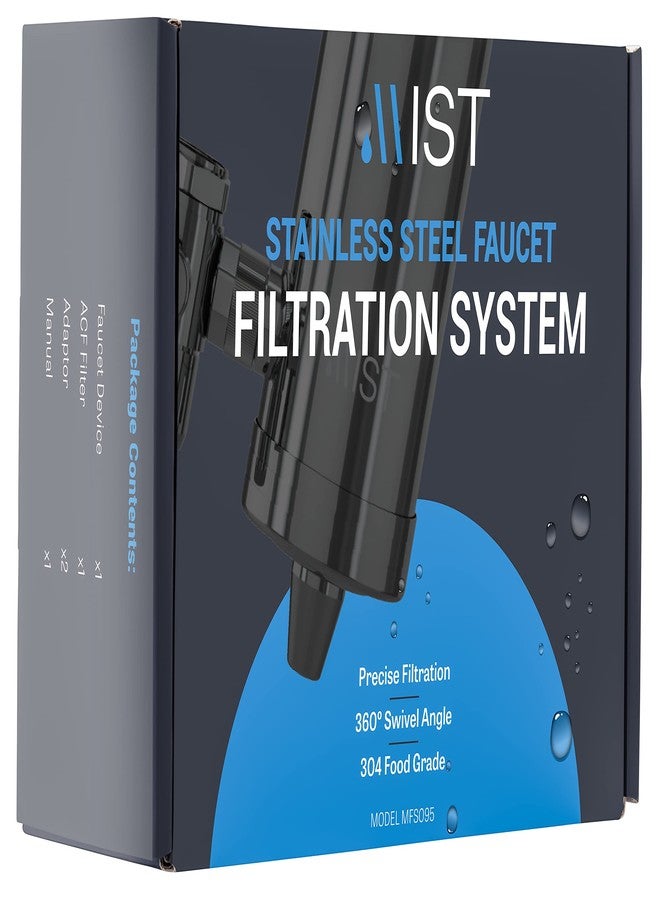 Mist- Water Filter for Sink, Faucet Filter, Stainless Steel, 320 GL Capacity, Reduces Heavy Metal, NSF Certified Faucet Water Filter, Connects to Standard Faucets, Mount Tap Filter - Image 3