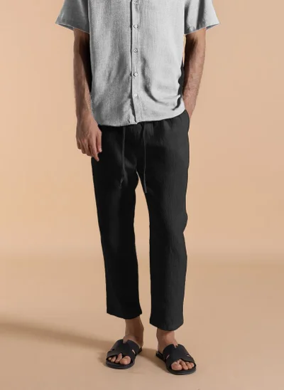SHAPES JOGGER WAIST LINEN BLEND TROUSERS