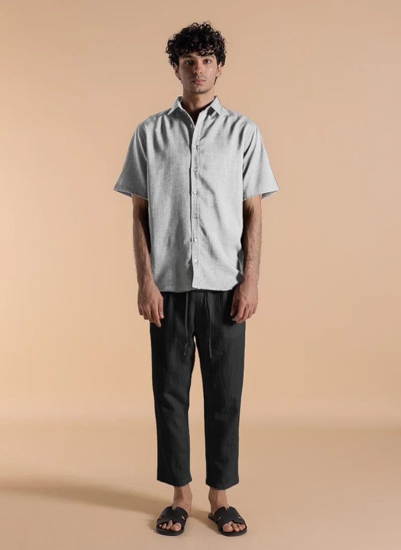 SHAPES JOGGER WAIST LINEN BLEND TROUSERS