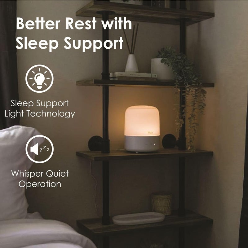 Crane Top Fill Mini Humidifier for Bedroom and Nursery 3-in-1 Essential Oil Diffuser Sleep Light 0.5 Gallon Baby Humidifier - Image 4