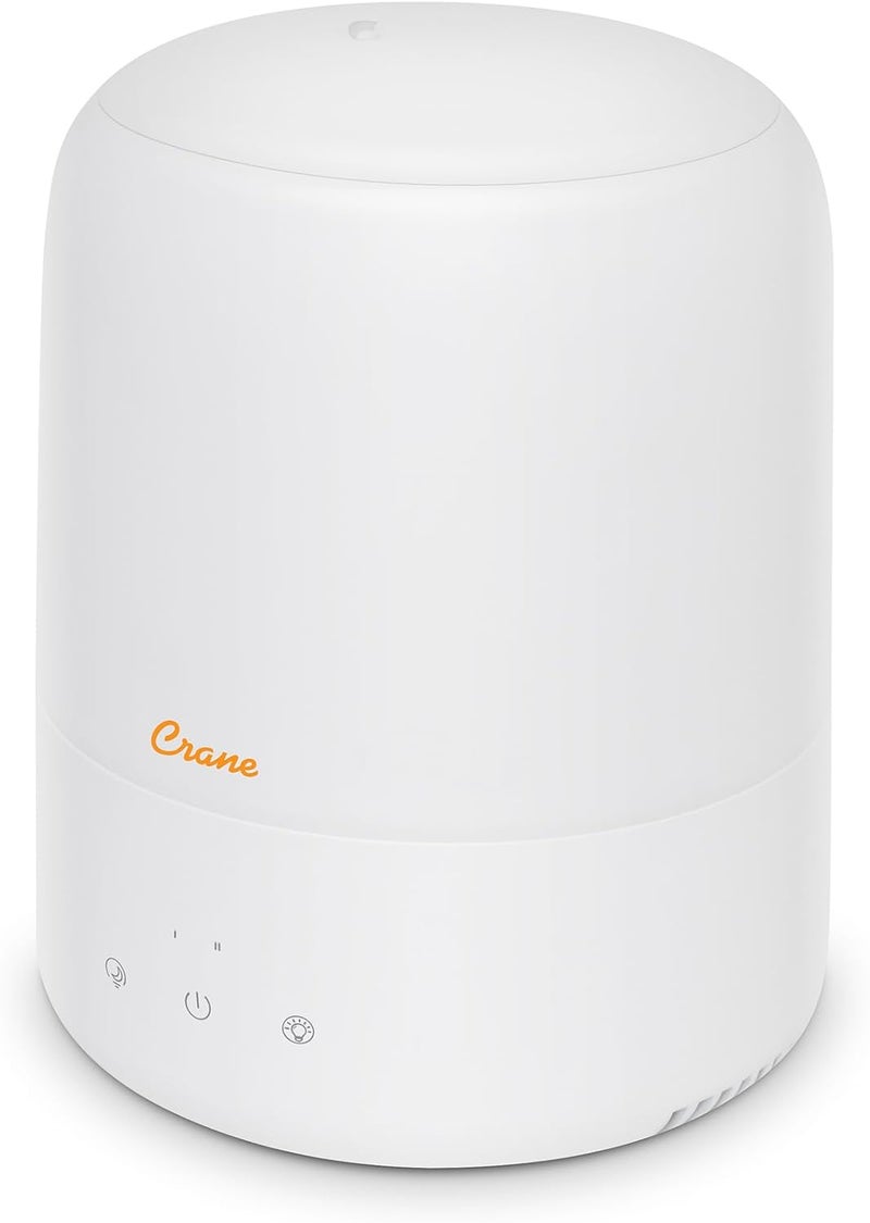 Crane Top Fill Mini Humidifier for Bedroom and Nursery 3-in-1 Essential Oil Diffuser Sleep Light 0.5 Gallon Baby Humidifier - Image 2