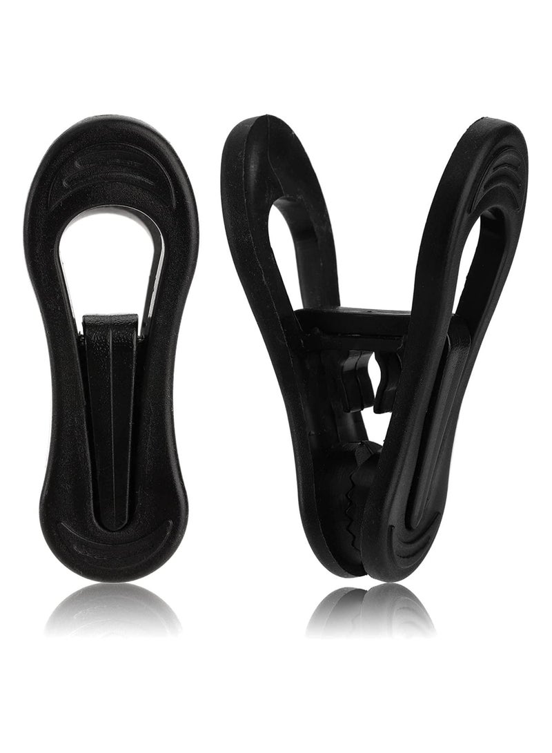 SYOSI 50Pcs Hanger Clips Strong Plastic Hangers Clips Clothes Pin Perfect for Plastic Clothes Hangers Multi-Purpose Finger Clips for Skirt Pants Hangers Baby's Flat Thin Clothes Hangers - Image 1