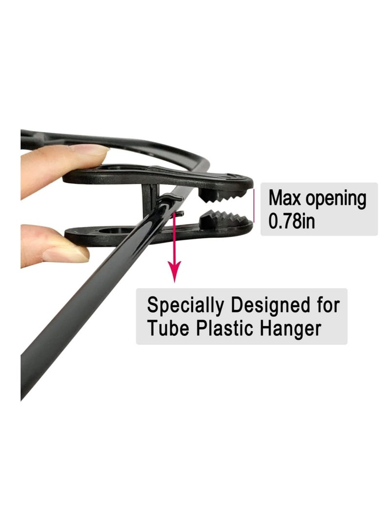 SYOSI 50Pcs Hanger Clips Strong Plastic Hangers Clips Clothes Pin Perfect for Plastic Clothes Hangers Multi-Purpose Finger Clips for Skirt Pants Hangers Baby's Flat Thin Clothes Hangers - Image 5