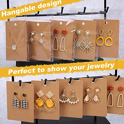 ovsor Works Great 500 Pcs Earring Display Cards - Well-made Earring Cards with Good Paper Quality, Plus Clear 500 Pcs Packaging Bags That Don't Tear Easily, for Earrings Necklace Jewelry Packaging - Image 5