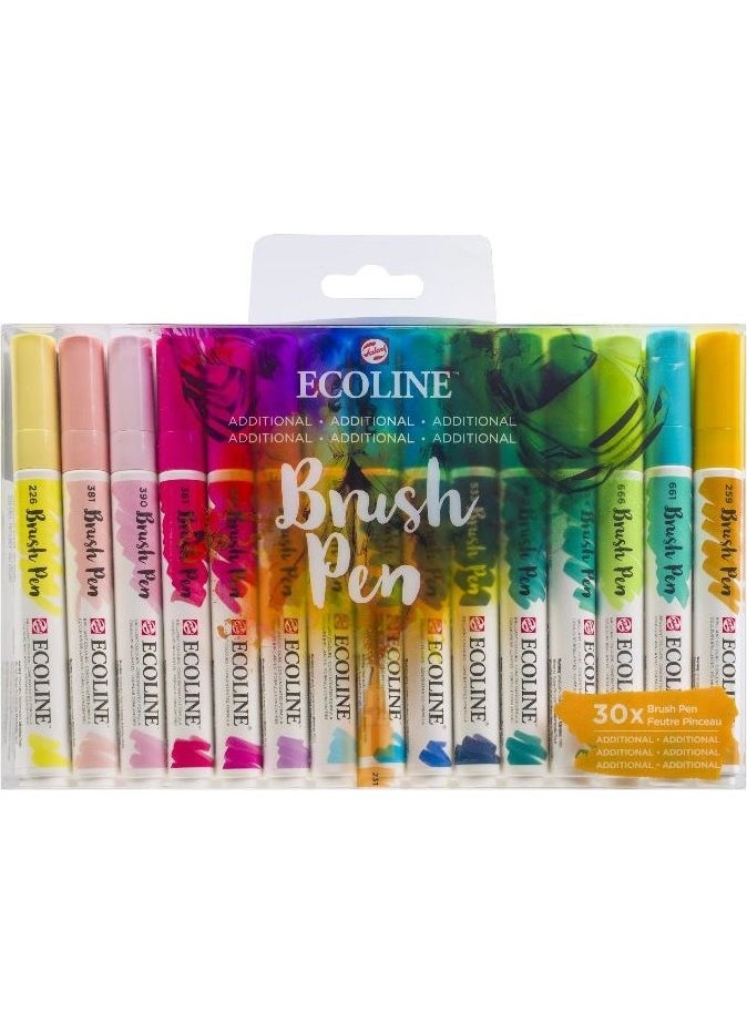 Talens - Ecoline Brush Pen Brush Pen Set 30 Colors - Image 1