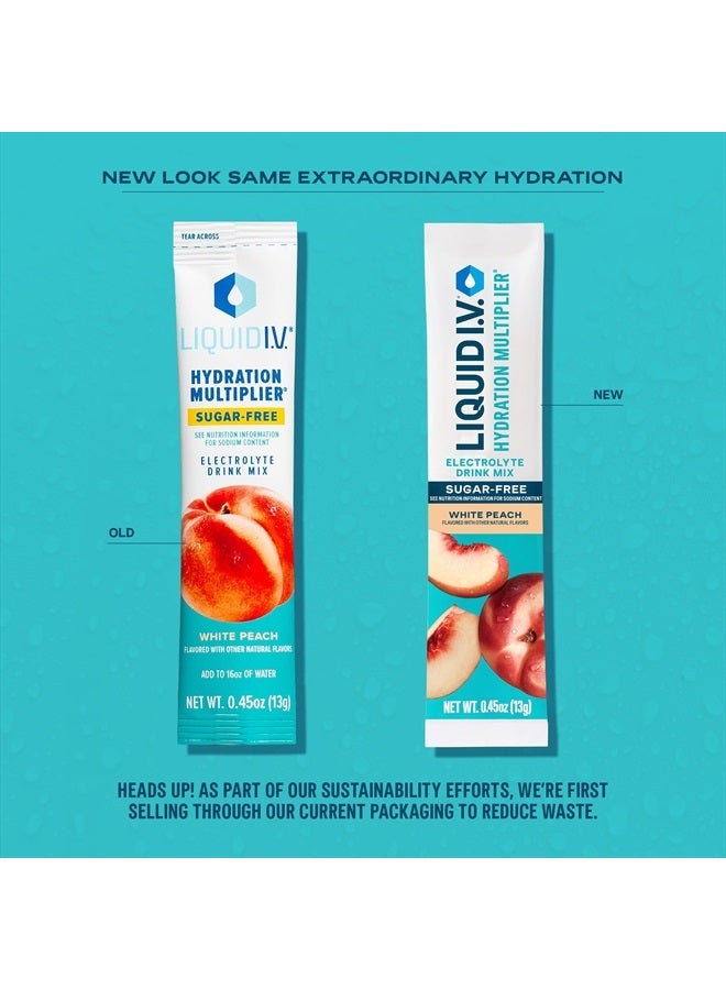 Liquid I.V. ® Hydration Multiplier® خالي من السكر - بنكهة الليمون والليمون الحامض - عبوات مسحوق الترطيب | مزيج مشروب مسحوق الإلكتروليت | أعواد مريحة لتقديم وجبة واحدة | غير معدلة وراثيًا | عبوة واحدة (14 وجبة) - Image 3