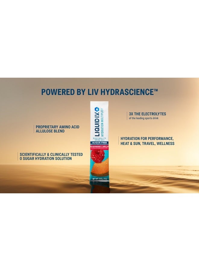 Liquid I.V. ® Hydration Multiplier® خالي من السكر - بنكهة الليمون والليمون الحامض - عبوات مسحوق الترطيب | مزيج مشروب مسحوق الإلكتروليت | أعواد مريحة لتقديم وجبة واحدة | غير معدلة وراثيًا | عبوة واحدة (14 وجبة) - Image 4