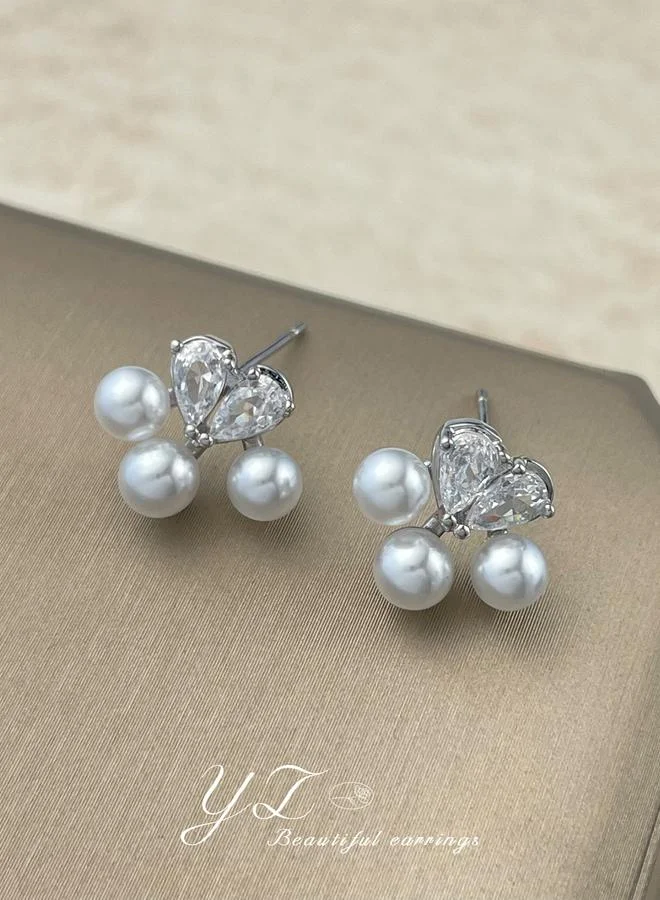 Faux Pearl Stud Earrings
