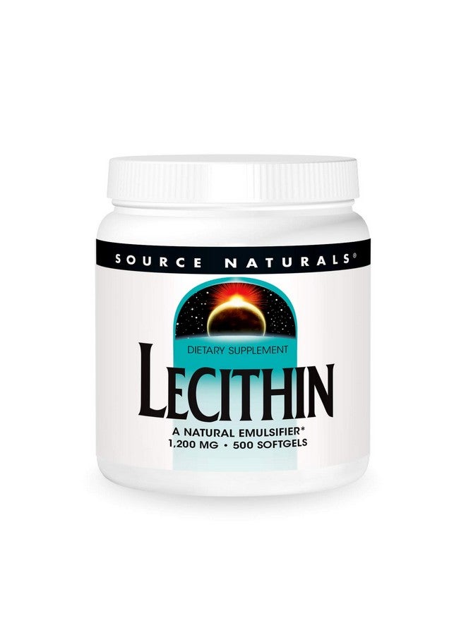 Source Naturals Lecithin 1200 Mg A Natural Emulsifier 500 Softgels - Image 1