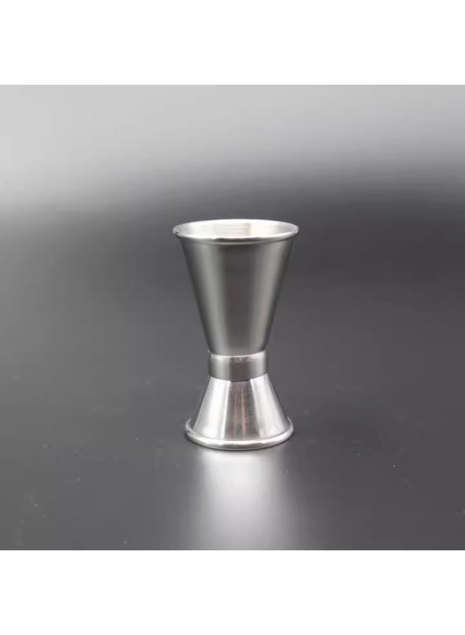 Measuring Cup Stainless Steel Measuring Cup Bar Measuring Cup Stainless Steel Double Head Measuring Cup Scale Measuring Cup Measuring Cup Wine Dispenser-Color:White-Capacity:15-30ml - Image 1