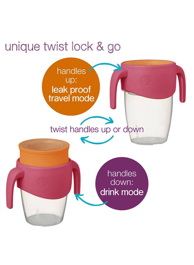 b.box 360 Cup, Toddler Sippy Cup & Trainer Cup with Silicone Drinking Rim, Spill Proof Locking Mechanism for On the Go, Dishwasher Safe, 250ml - Image 2