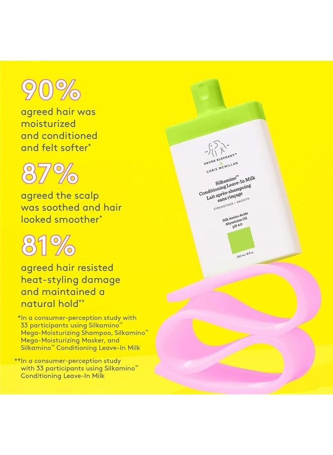 Drunk Elephant Silkamino Conditioning Leave-In Milk - Smooths, Repairs and Strengthens All Hair Types (240 mL / 8 Fl Oz) - Image 2