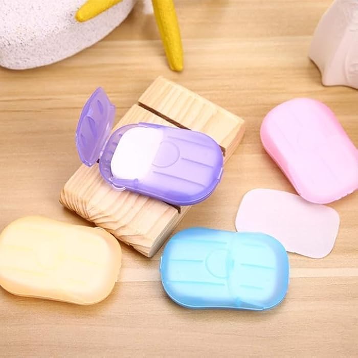Portable Disposable Mini Paper Soap Box Disposable Small Soap Papers for Travel Camping Hand Washing 3pcs - Image 3