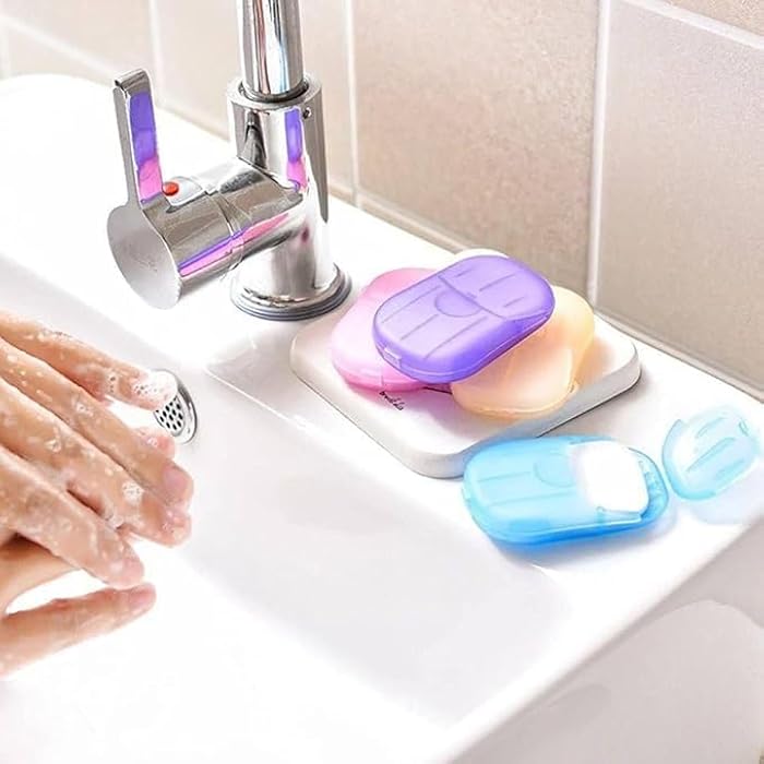 Portable Disposable Mini Paper Soap Box Disposable Small Soap Papers for Travel Camping Hand Washing 3pcs - Image 5