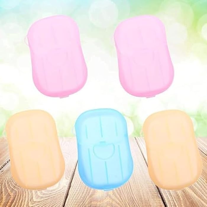 Portable Disposable Mini Paper Soap Box Disposable Small Soap Papers for Travel Camping Hand Washing 3pcs - Image 1