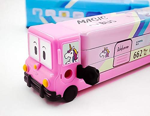 Sillyme Pencil Box for Girls - School Bus Stationary case for Kids Girls - Image 4