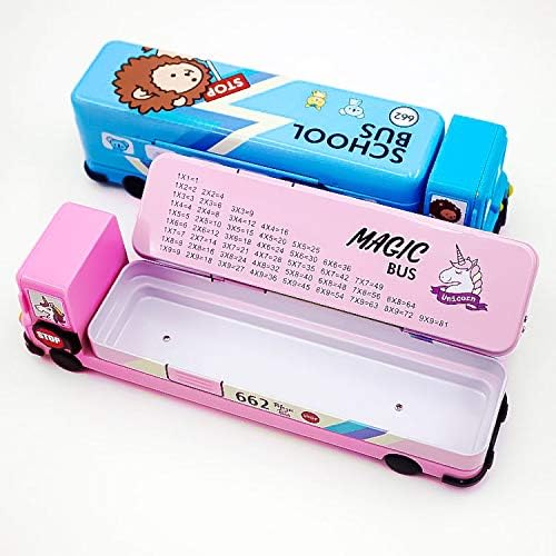 Sillyme Pencil Box for Girls - School Bus Stationary case for Kids Girls - Image 5