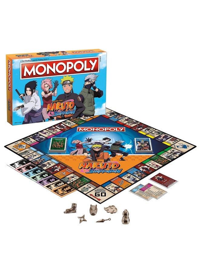 USAopoly مونوبولي: ناروتو | لعبة مونوبولي قابلة للجمع تتميز بسلسلة المانغا اليابانية | مواقع مألوفة ولحظات أيقونية من عرض الأنمي | 2-6 لاعبين - Image 2