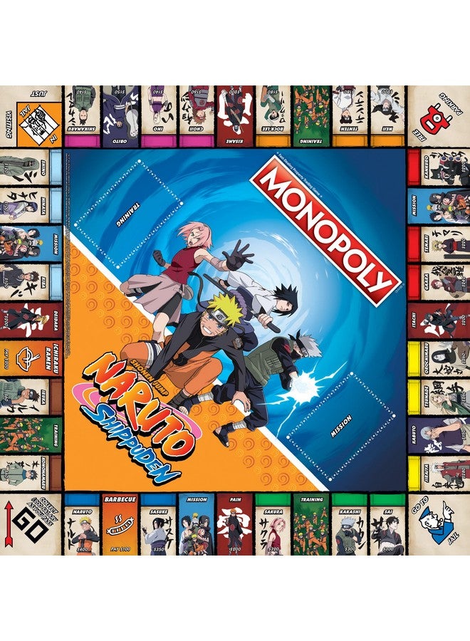 USAopoly مونوبولي: ناروتو | لعبة مونوبولي قابلة للجمع تتميز بسلسلة المانغا اليابانية | مواقع مألوفة ولحظات أيقونية من عرض الأنمي | 2-6 لاعبين - Image 3