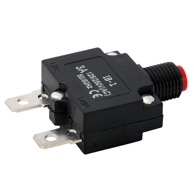 Thermal Overload Circuit Breaker 5A Red Push Button Reset Waterproof Cover CE Certified - Image 3