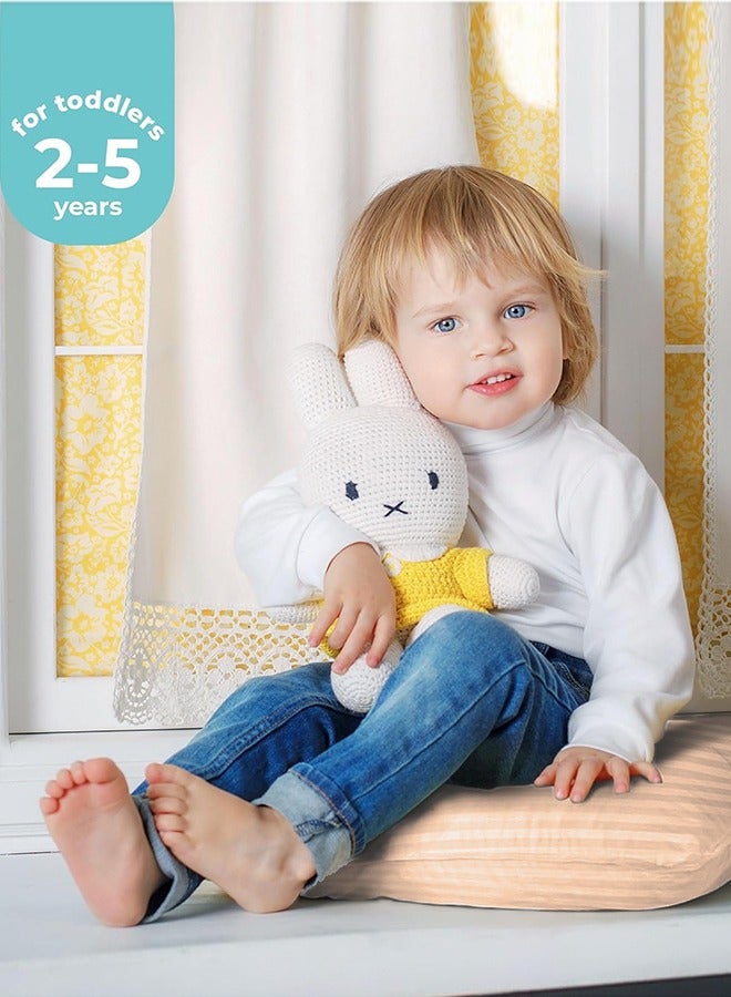 إي وورلد وسائد نوم للأطفال الصغار، بغطاء ناعم من مزيج القطن وحشوة من البوليستر، مثالية للاستخدام في المنزل وغرف الفنادق، عبوة من 2 متوفرة بلون كريمي أنيق - Image 5