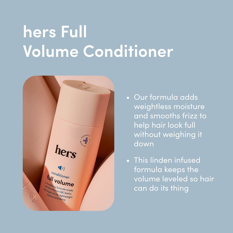 HIMS & HERS Hers Full Volume Conditioner 2 Pack - Volumizing Conditioner for Women - Citrus Spice - Women's Natural Conditioner - Moisturizes, Adds Shine & Bounce - 2 x 6.4 fl oz Bottles - Image 3