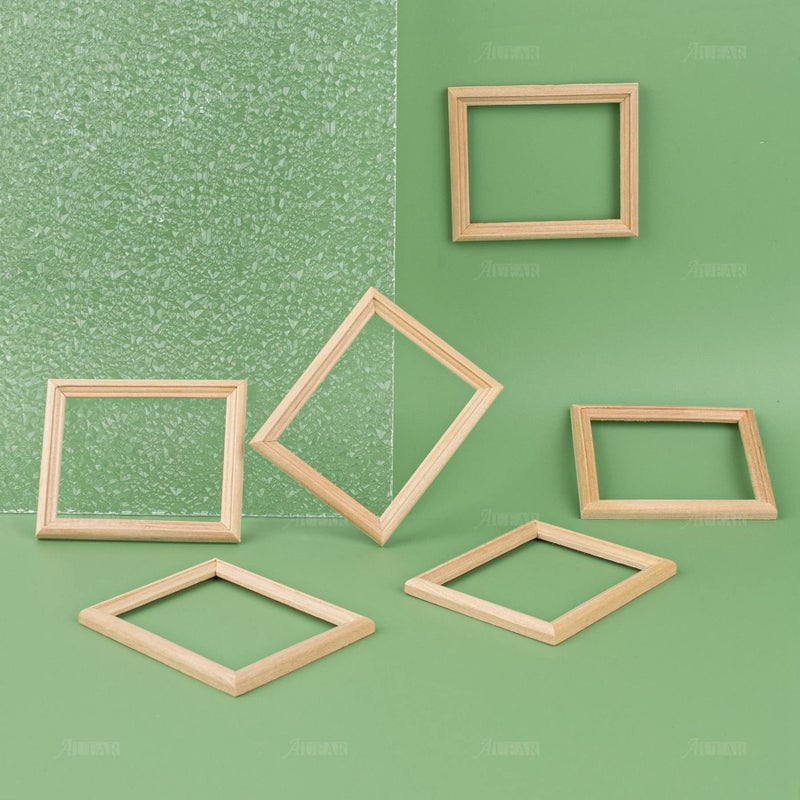 AUEAR, 6 Pack Furniture Miniature Wooden Photo Picture Frames DIY for Props House Decor - Image 5