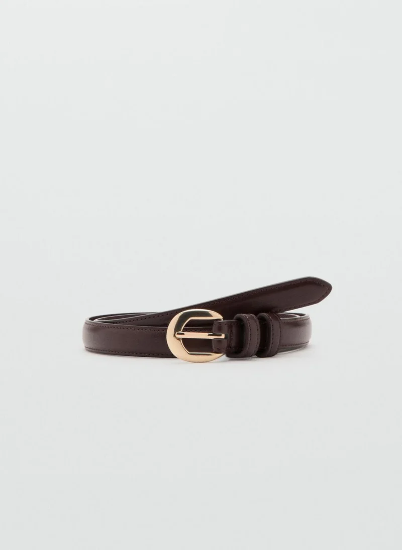 MANGO Buckle skinny belt