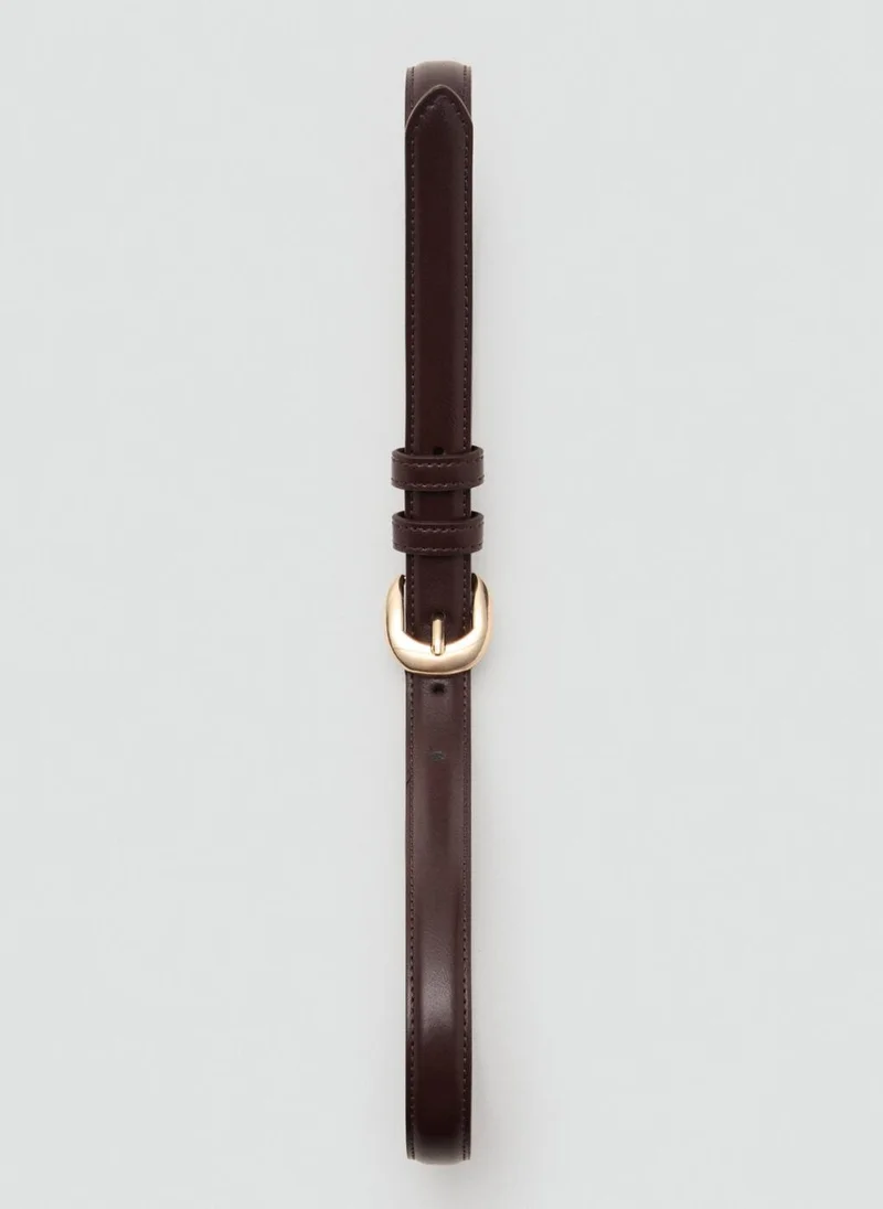 MANGO Buckle skinny belt