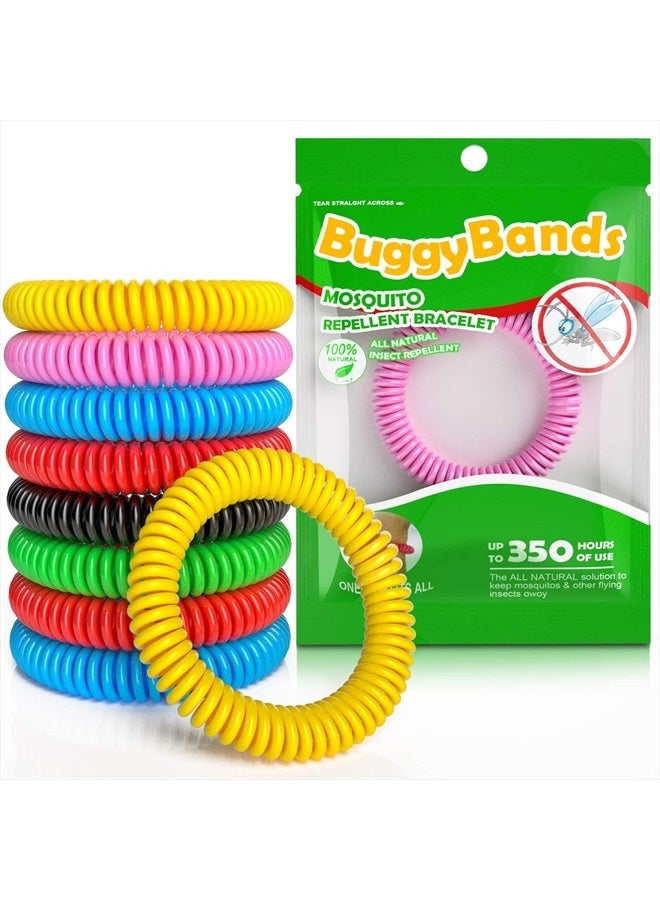 BuggyBands Mosquito Bracelets, 48 Pack Individually Wrapped, DEET Free, Natural and Waterproof Band - Image 1