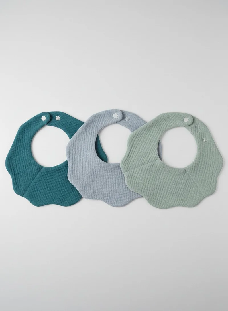 بيبي كلو Mesh Cloth Baby Feeding Bibs 3 Pack