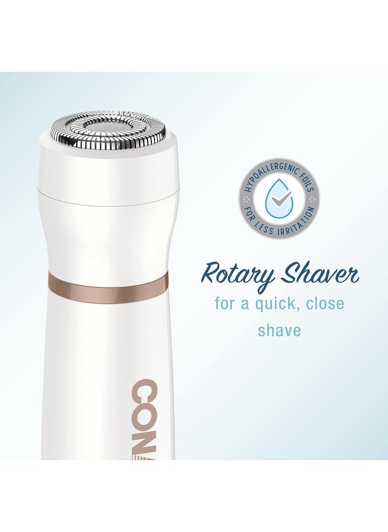 CONAIR Conair AllIn1 Facial Hair Removal for Women Cordless Electric Trimmer Perfect for Face EarNose Eyebrows and Bikini Lines  - Image 3