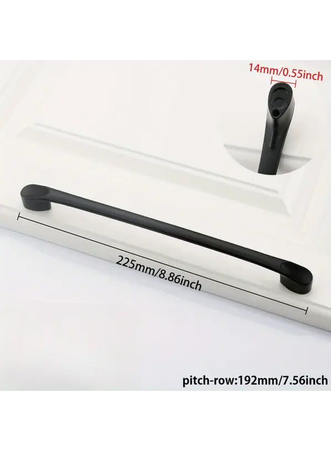 3pcs Large Heavy Duty Black Solid Aluminum Alloy Cabinet Handles Drawer Pulls Modern Minimalist Design Anti Corrosion Scratch Resistant Multi Layer Oxidation Treated Finish Black Matte Textured Grip For Wardrobes Dressers Cabinets Doors Easy Installation With Screws Included Durable Metal Construction Compatible With Modern Traditional Furniture - Image 5