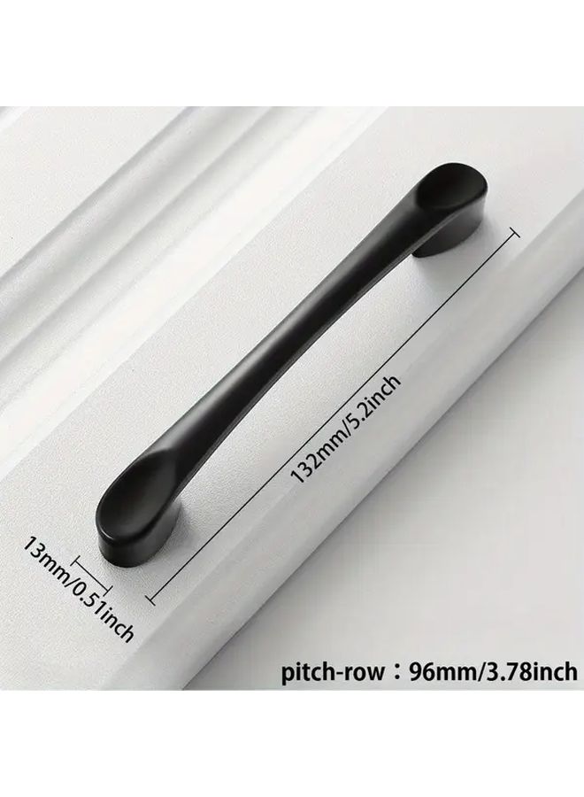 3pcs Large Heavy Duty Black Solid Aluminum Alloy Cabinet Handles Drawer Pulls Modern Minimalist Design Anti Corrosion Scratch Resistant Multi Layer Oxidation Treated Finish Black Matte Textured Grip For Wardrobes Dressers Cabinets Doors Easy Installation With Screws Included Durable Metal Construction Compatible With Modern Traditional Furniture - Image 3