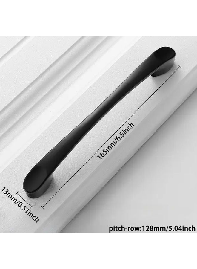 3pcs Large Heavy Duty Black Solid Aluminum Alloy Cabinet Handles Drawer Pulls Modern Minimalist Design Anti Corrosion Scratch Resistant Multi Layer Oxidation Treated Finish Black Matte Textured Grip For Wardrobes Dressers Cabinets Doors Easy Installation With Screws Included Durable Metal Construction Compatible With Modern Traditional Furniture - Image 4