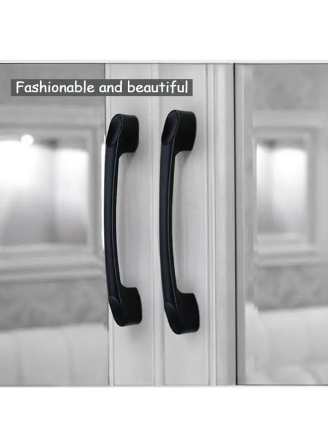 3pcs Large Heavy Duty Black Solid Aluminum Alloy Cabinet Handles Drawer Pulls Modern Minimalist Design Anti Corrosion Scratch Resistant Multi Layer Oxidation Treated Finish Black Matte Textured Grip For Wardrobes Dressers Cabinets Doors Easy Installation With Screws Included Durable Metal Construction Compatible With Modern Traditional Furniture - Image 2