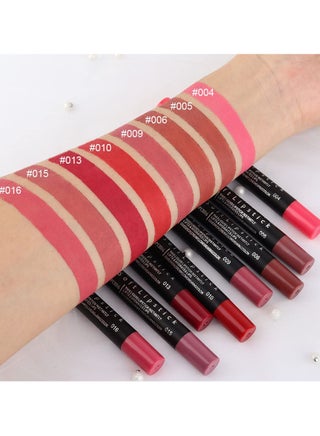 8Pcs Nude Pink Beige Ruby Rose Red Brown Mauve Matte Lipstick and Lip Crayon Lip Liner Pencil Pen Set for Women mate magicos 24 horas originales pintalabios permanente 24 horas - view 3