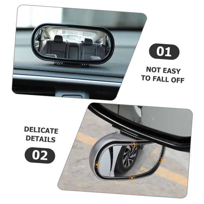 Adjustable Rotatable Convex Blindspot Side Mirror with Strong Adhesive for Enhanced Safety - Image 5