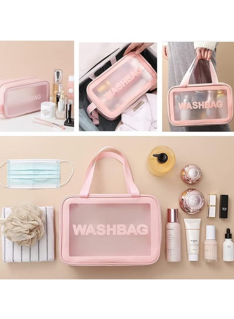 3pcs Clear Cosmetic Bag - Travel Cosmetic Bag for Women Girls - Travel Makeup Bag - Small Toiletry Bags PVC Plastic - Waterproof Cosmetic Wash Bag Zipper Makeup Bag for Women - Image 4