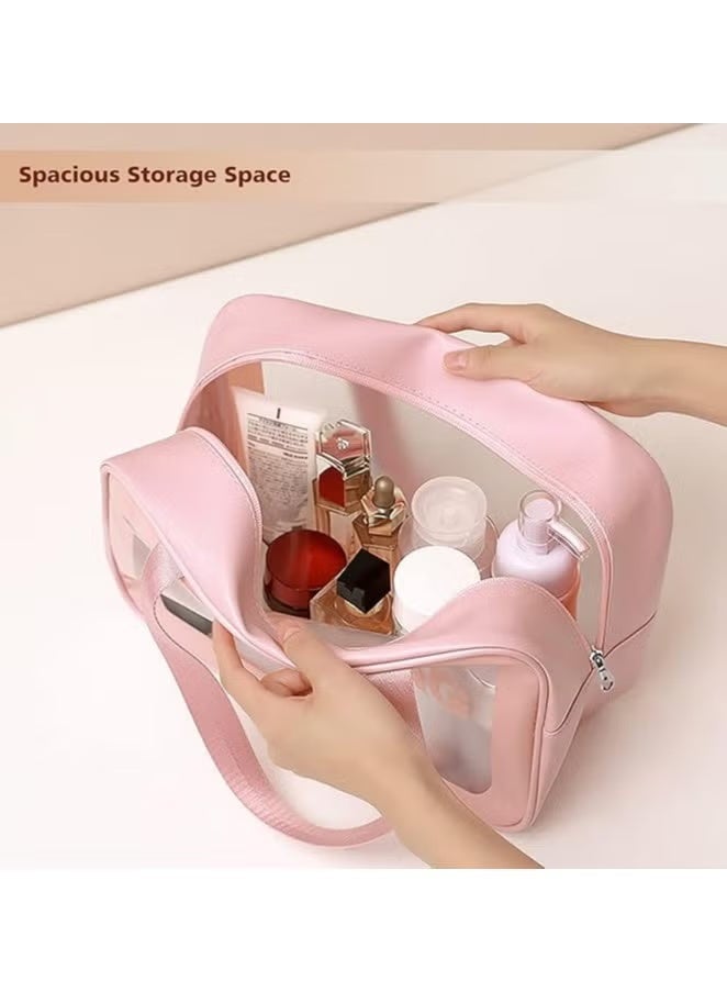 3pcs Clear Cosmetic Bag - Travel Cosmetic Bag for Women Girls - Travel Makeup Bag - Small Toiletry Bags PVC Plastic - Waterproof Cosmetic Wash Bag Zipper Makeup Bag for Women - Image 2