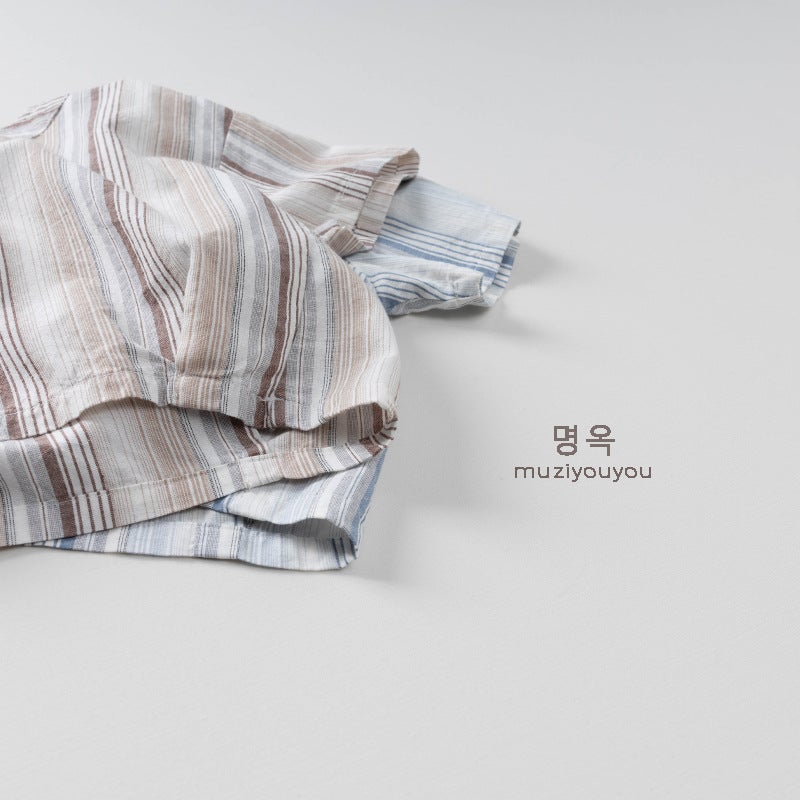 Children's Cotton Korean Style Mori T-shirt 2025 Summer New Men's and Women's Baby Shirt Short-sleeved Thin Top Trendy Children's Wear - Image 5