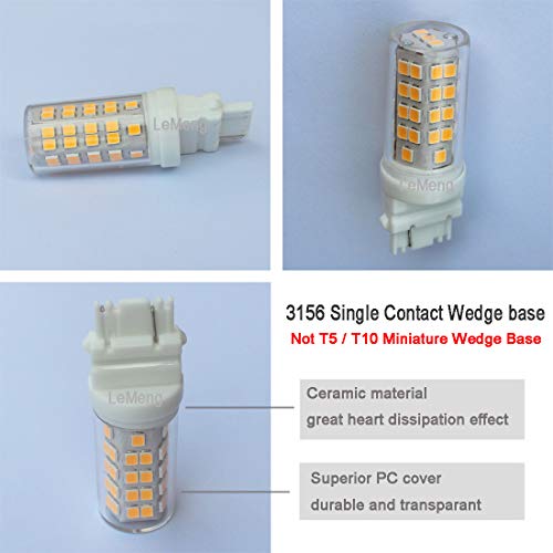 LEMENG 5Watt S8 3156 Wedge Base LED Light Bulb 12VAC/DC Low Voltage(2700K Warm White) 500Lumens,35-50watt Halogen Equivalent,Outdoor Landscape Pathway Driveway Deck Step Paver Lighting-6 Pack - Image 3