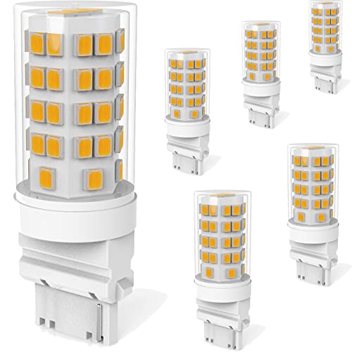 LEMENG 5Watt S8 3156 Wedge Base LED Light Bulb 12VAC/DC Low Voltage(2700K Warm White) 500Lumens,35-50watt Halogen Equivalent,Outdoor Landscape Pathway Driveway Deck Step Paver Lighting-6 Pack - Image 1