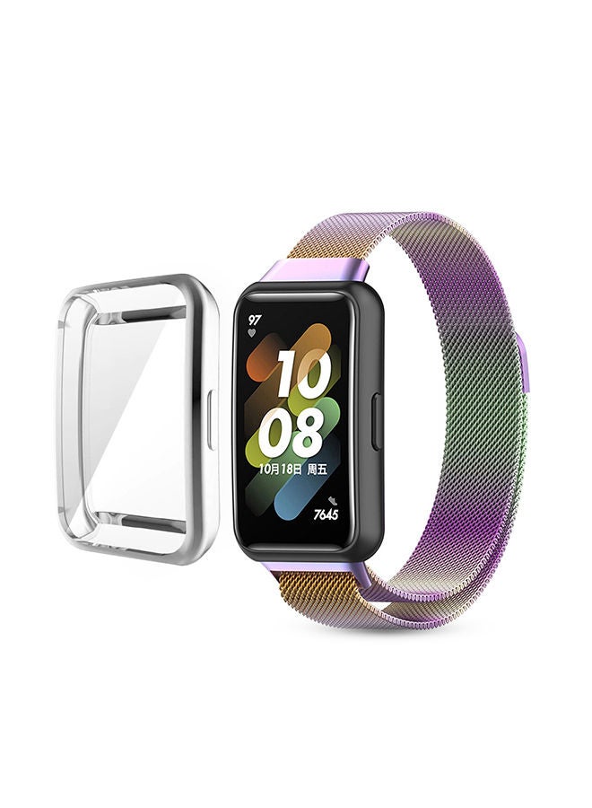 O Ozone Milanese Strap With TPU Watch Case For Huawei Watch Band 7 Multicolor - Image 1