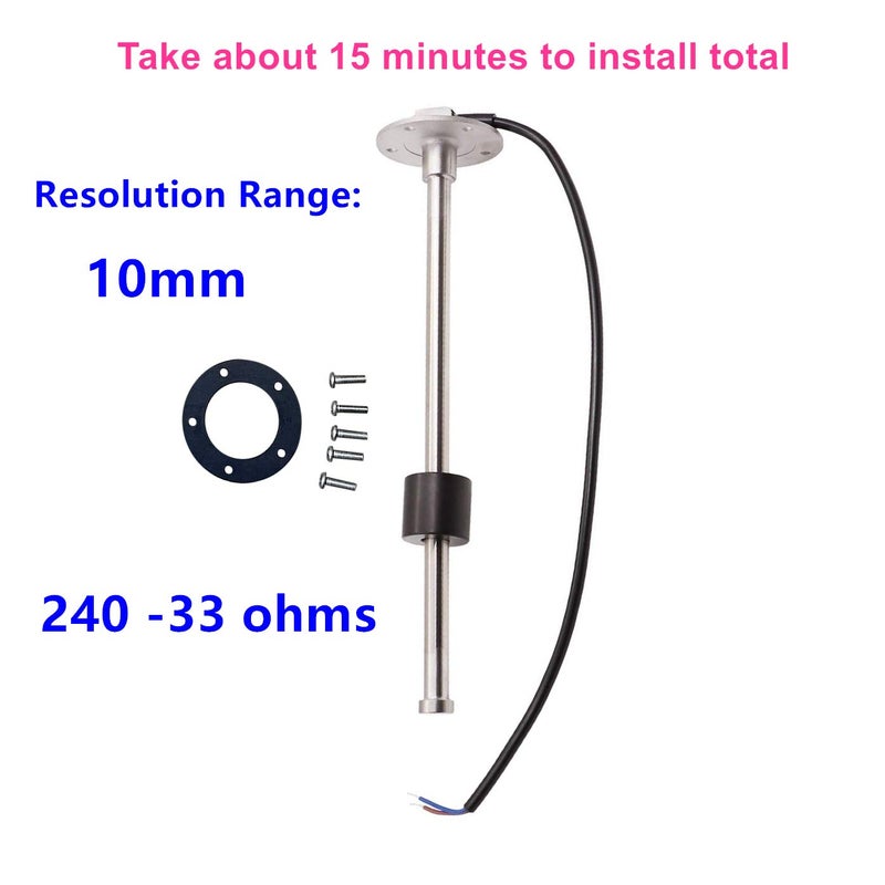 AODITECK 240-33 ohms 5"(130mm) Boat Fuel Tank Sending Unit Fuel Sending Unit Marine Truck Car RV Water Level Sensor Gas Tank Gauge Sender - Image 2
