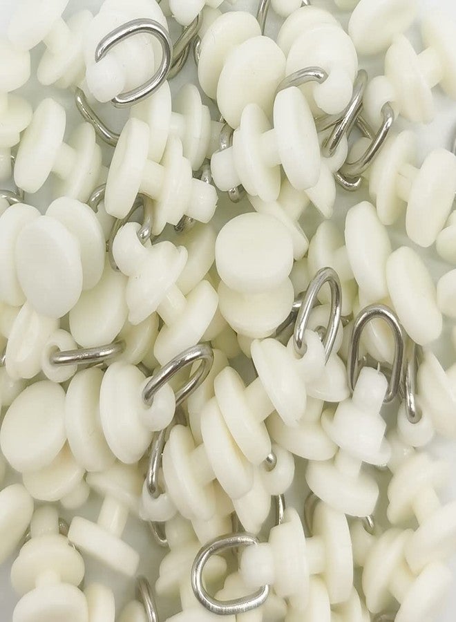 Alamic Curtain Gliders Hooks Ceiling Track Roller Carrier Slide Shower Curtain Tracks Accessories - 50 Pack - Image 1