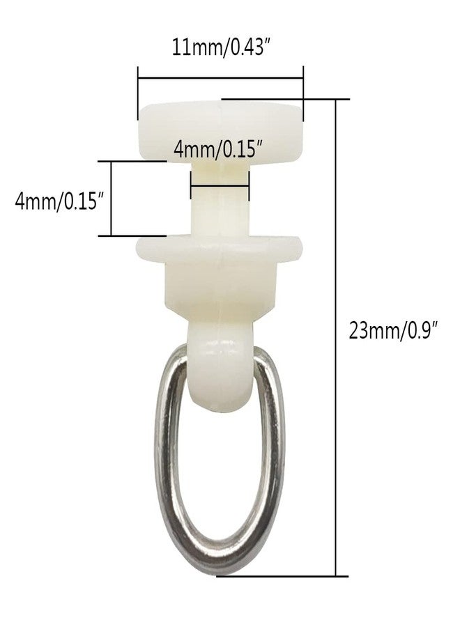 Alamic Curtain Gliders Hooks Ceiling Track Roller Carrier Slide Shower Curtain Tracks Accessories - 50 Pack - Image 2