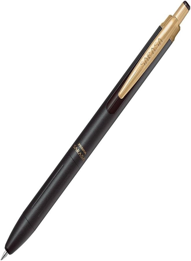 QULLITY ZEBRA SARASA GRAND Gel Ballpoint Pen 0.5mm Sepia Black + 10 Refills, original Black slim pen case - Image 2