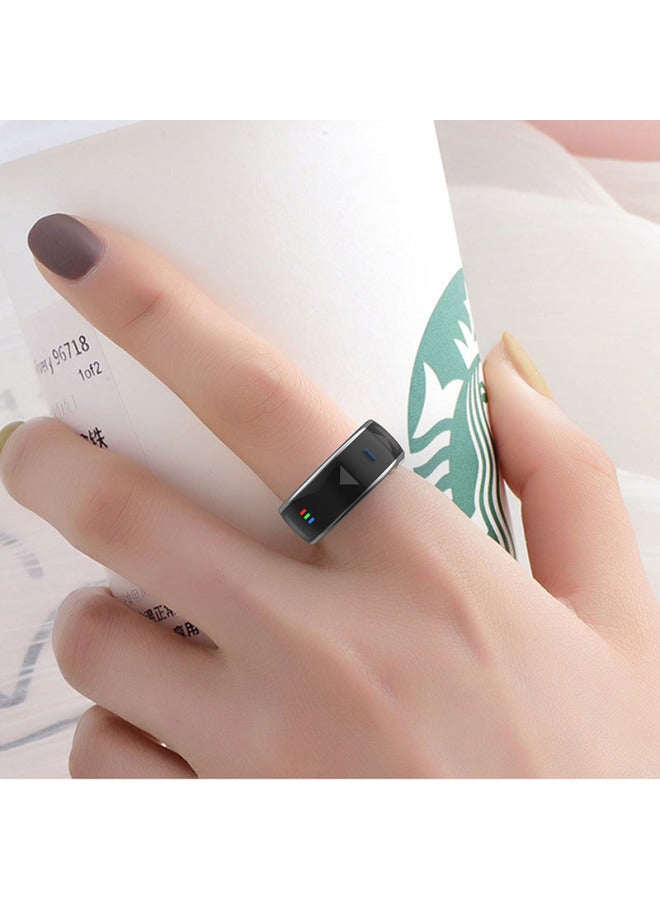 حلقة ذكية مزودة بزر بلوتوث وجهاز تحكم عن بعد وشاشة الهاتف المحمول وتقنية Rader Black وفرشاة اهتزاز نغمة سريعة و يد وقلب صورة رواية اللون: ■ ●الحجم 20 (محيط الإصبع 69 ملم) 75-85 كجم ■ - Image 5