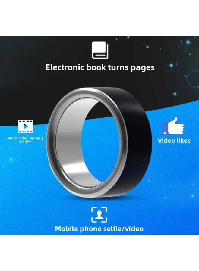 حلقة ذكية مزودة بزر بلوتوث وجهاز تحكم عن بعد وشاشة الهاتف المحمول وتقنية Rader Black وفرشاة اهتزاز نغمة سريعة و يد وقلب صورة رواية اللون: ■ ●الحجم 20 (محيط الإصبع 69 ملم) 75-85 كجم ■ - Image 1
